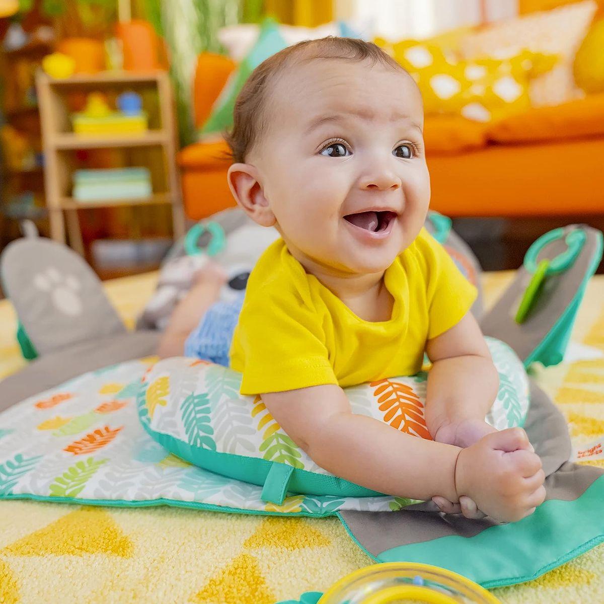 Bright Starts Tummy Time Prop & Play - Tapis D'Activité Bébé Avec Oreiller Et Taggies Ours Polaire