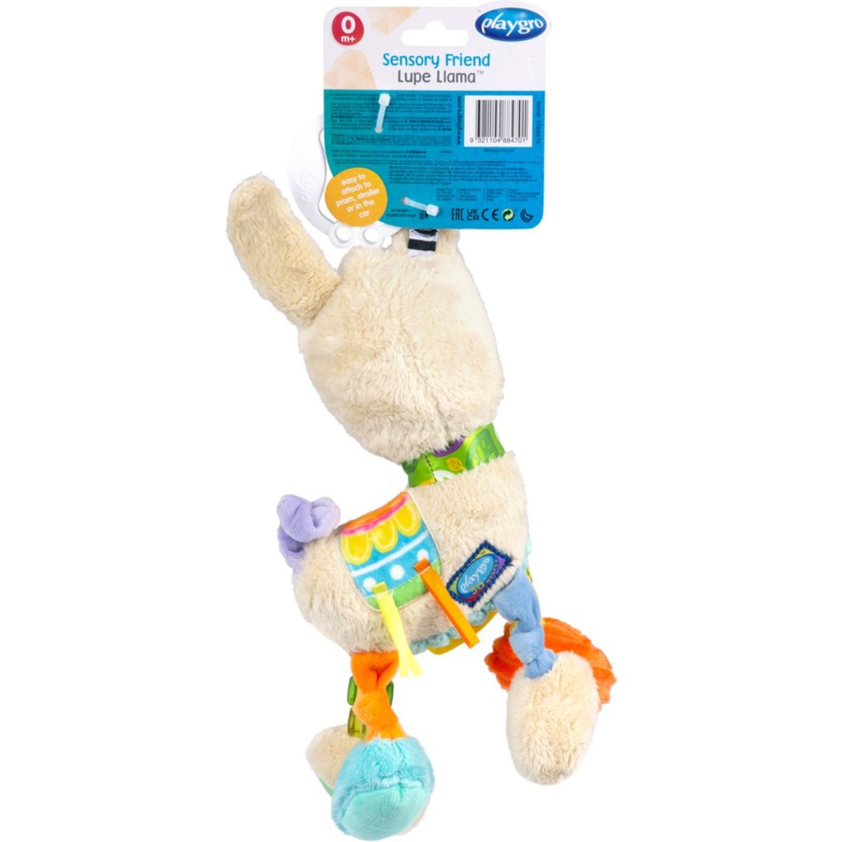 Juguete Sensorial Lupe Llama De Playgro - Con Koala, Para Bebés 0+ Meses, Con Clip Para Carrito O Cuna
