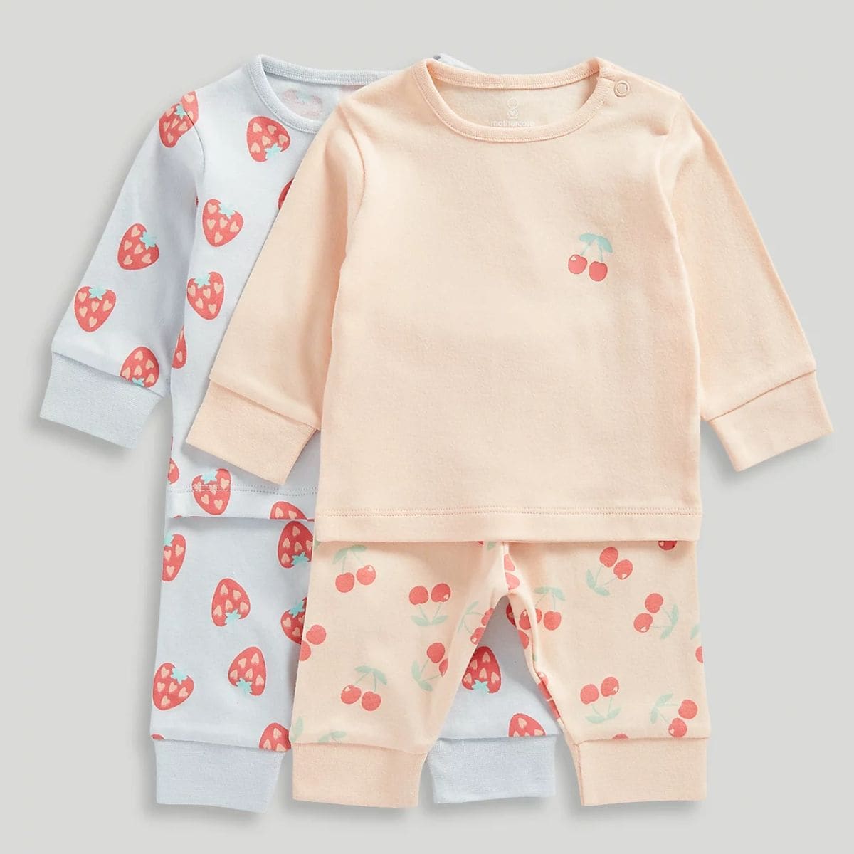 Save 53% on fruity-print baby pajamas – double the softness, double the comfort!