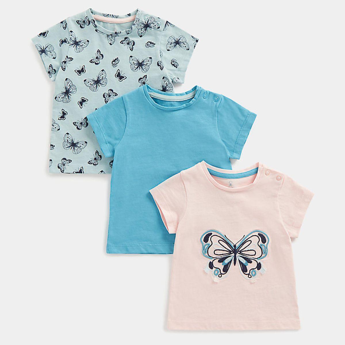 Mothercare Butterfly T-Shirts - 3 Pack | Mothercare ??