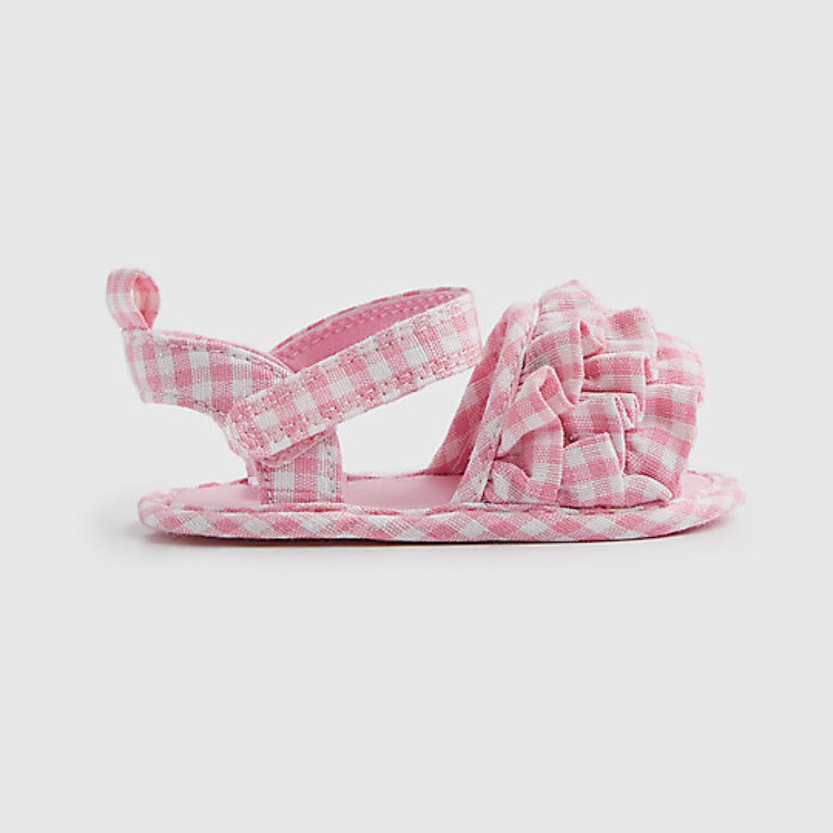 Mothercare Baby Girl Gingham Frill Pram Sandals | Mothercare 👶