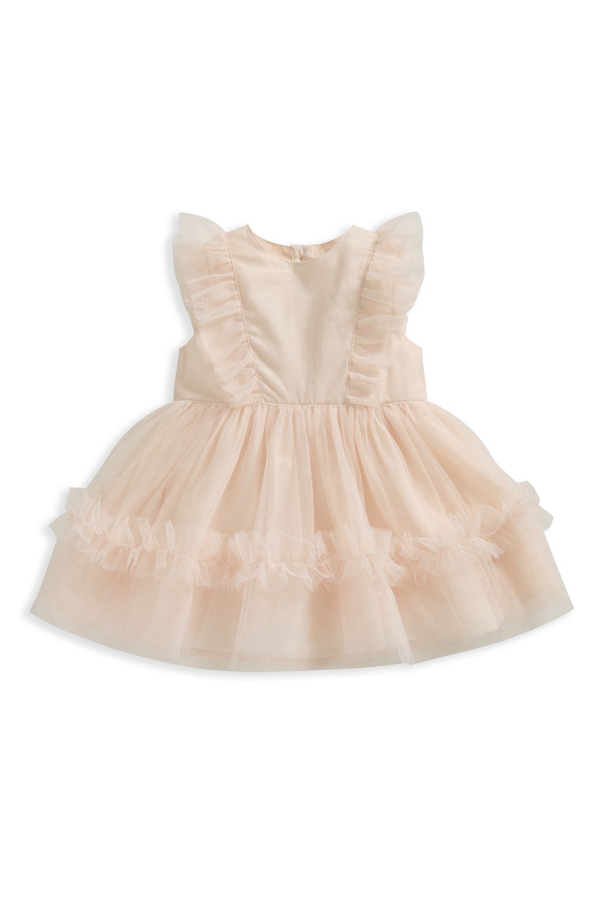 Robe Bébé Fille Mamas & Papas - Blanc Brillant - Taille 18-24 Mois - Sans Manches - Pour Baptême Ou Fête