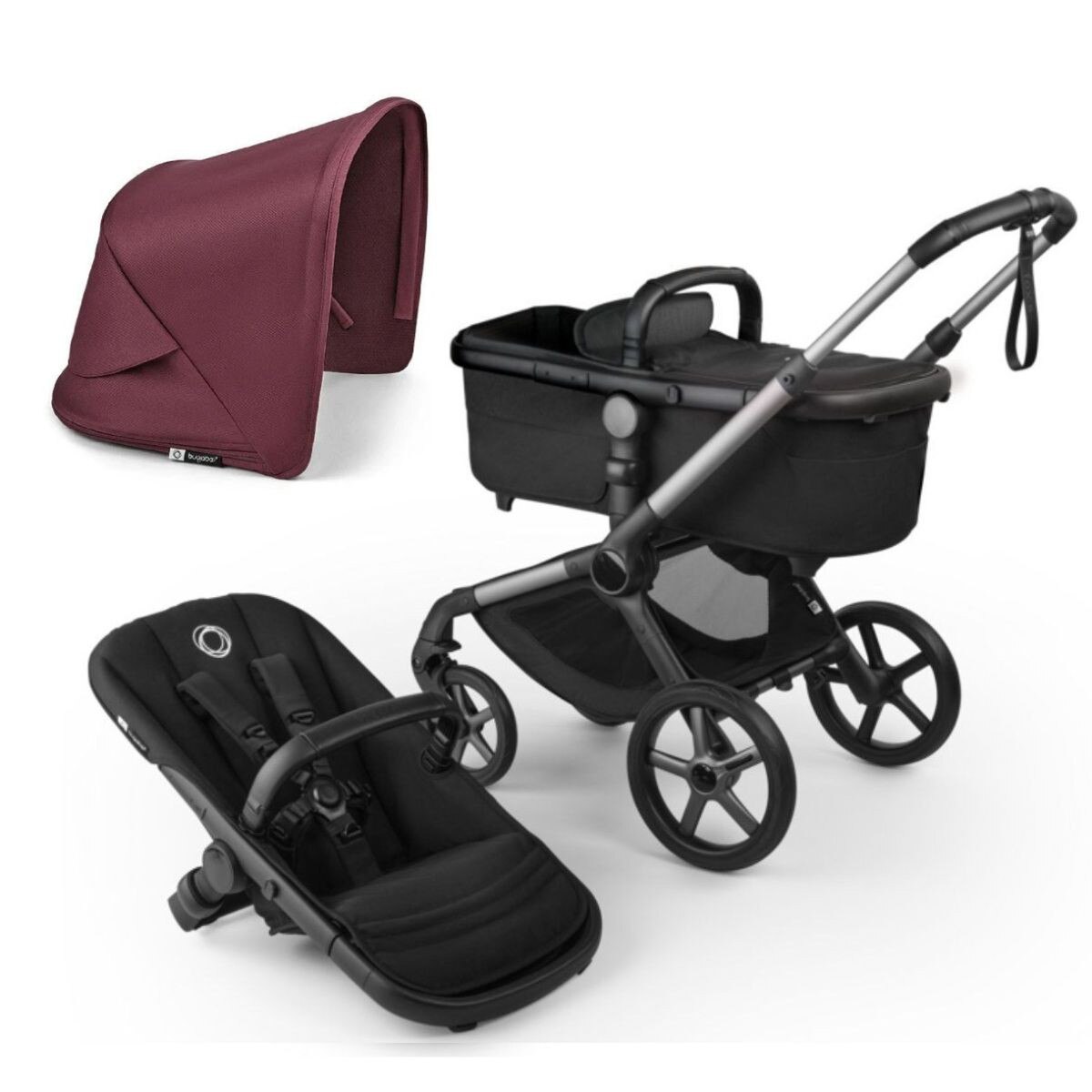 nuna mixx stroller riveted Next with Magnetic Buckle TWEED Color:Grey Large Cup Holder Bottle Compact Yet Grows with